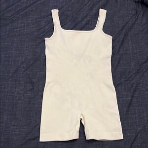 Ribbed Cream Jumpsuit